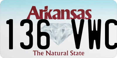 AR license plate 136VWC
