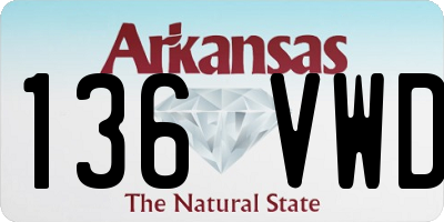 AR license plate 136VWD
