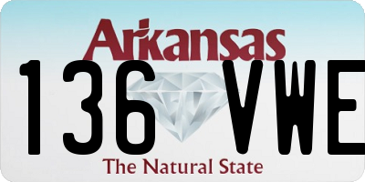 AR license plate 136VWE