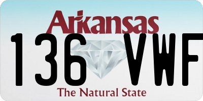 AR license plate 136VWF