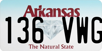 AR license plate 136VWG