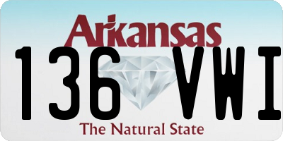 AR license plate 136VWI