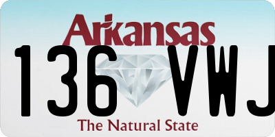 AR license plate 136VWJ
