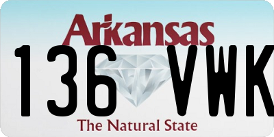 AR license plate 136VWK