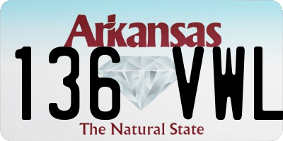 AR license plate 136VWL