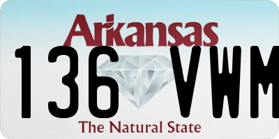 AR license plate 136VWM