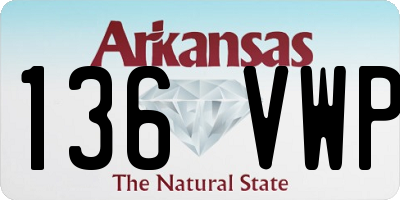 AR license plate 136VWP