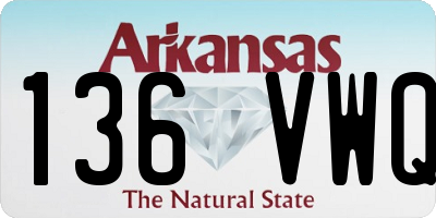 AR license plate 136VWQ