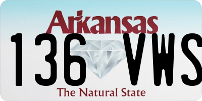 AR license plate 136VWS
