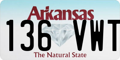 AR license plate 136VWT