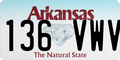 AR license plate 136VWV