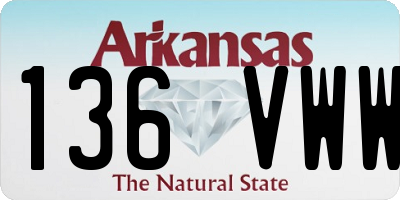 AR license plate 136VWW