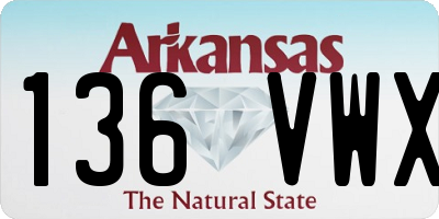 AR license plate 136VWX