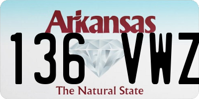 AR license plate 136VWZ