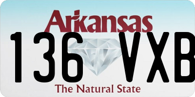 AR license plate 136VXB