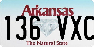 AR license plate 136VXC