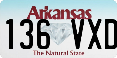 AR license plate 136VXD
