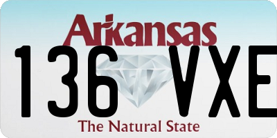 AR license plate 136VXE
