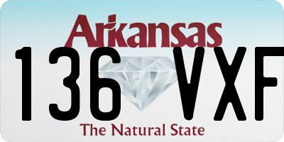 AR license plate 136VXF