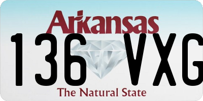 AR license plate 136VXG