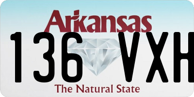 AR license plate 136VXH