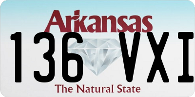 AR license plate 136VXI