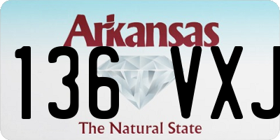 AR license plate 136VXJ