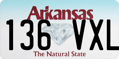 AR license plate 136VXL