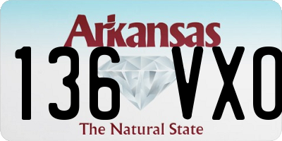 AR license plate 136VXO
