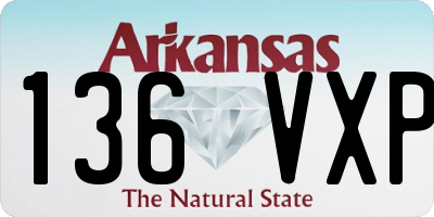AR license plate 136VXP