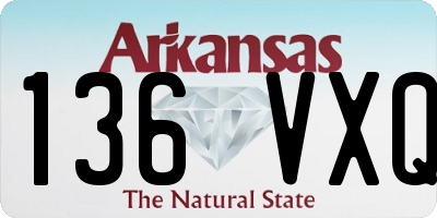 AR license plate 136VXQ