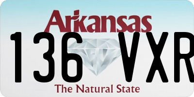 AR license plate 136VXR