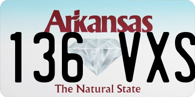 AR license plate 136VXS