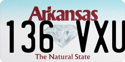 AR license plate 136VXU