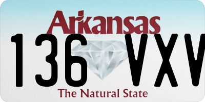 AR license plate 136VXV