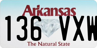 AR license plate 136VXW