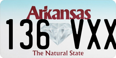 AR license plate 136VXX