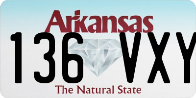 AR license plate 136VXY