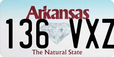 AR license plate 136VXZ