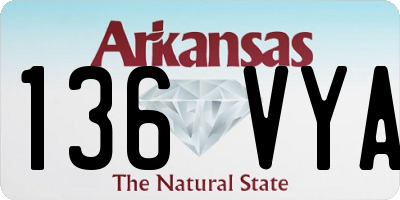 AR license plate 136VYA