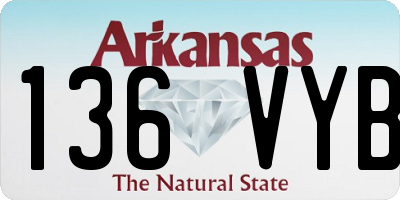 AR license plate 136VYB