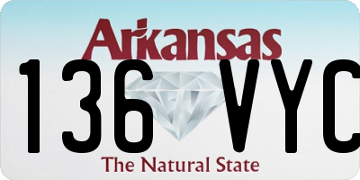AR license plate 136VYC