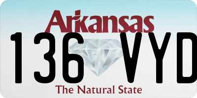 AR license plate 136VYD