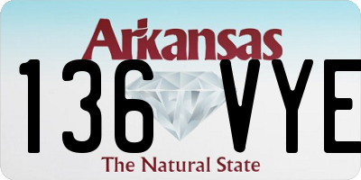 AR license plate 136VYE