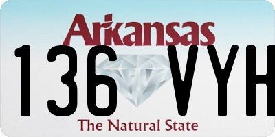 AR license plate 136VYH
