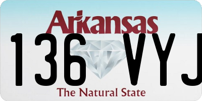 AR license plate 136VYJ