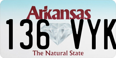 AR license plate 136VYK