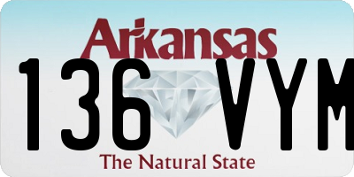 AR license plate 136VYM