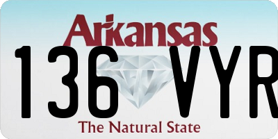 AR license plate 136VYR