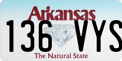 AR license plate 136VYS